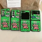 For Samsung Galaxy Z Fold Flip 6 5 4 3 Crocodi Craton Silicone Rubber Phone Case