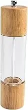 Bamboo and Acrylic Manual Pepper Mill Pepper Grinder Coarseness Refillable Pepper Grinder Kitchen Essential for Fresh Spices