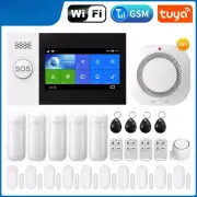 2G Wifi GSM Home Security Alarm System Smoke Detector Burglar with Motion Sensor