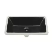 Swiss Madison 21" Rectangle Undermount Bathroom Sink Durable Ceramic Matte Black