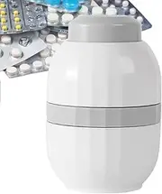 Lueear Pill Cutter, Portable Medicine Crusher, Sealed Pill Container Half or Quarter Cutter for Daily Travel School Household Outdoor Camping Gym Sports