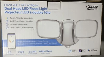 Feit Electric SMART Switch Hardwired LED White Security Floodlight