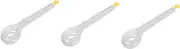 Angoily 3pcs Noodles with Egg Sandwich Adapter Small Basket with Handle Creamer Pitcher Paint Palette Charm Keychain Mixing Accessories Parts Key Stand Keychain Plastic White