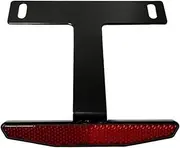 Motorbike Registration Plate Holder Universal Motorcycle License Number Plate Frame Holder Bracket Motor Bike Parts Rear Reflector Reflector Bracket Plate Holder(Red)