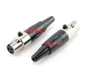 Two 3 Pin Female Jack Mini XLR Audio Microphone Connector MIC Adapter Tini TA3F