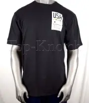 ADIDAS Mens USA United State Of Running Go To Tee Shirt Black White Men's Small