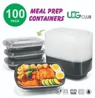 Reusable Meal Prep Food Storage Containers with Lids, Microwave Safe