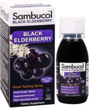 Sambucol Black Elderberry Syrup, Immune Support, Gluten-Free, 4 fl oz
