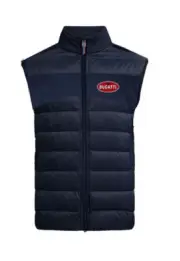 Bugatti Automobiles Official "EB" Jacket Blue Navy "Macaron" Gilet Ettore