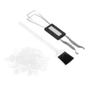 Keycap Puller Switch Remover Fixing Keyboard with Cleaning Brush O-Ring, Black
