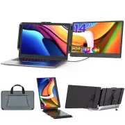 Triple Portable Monitor for Laptop Screen Extender Dual Monitor 14 Inch FHD 1080