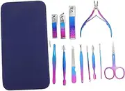 Healeved Stainless Steel Nail Manicure Set Includes Nail Clippers Cutter File for Home