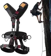 Safety Harness – Rock Climbing Adjustable Harnes, Secure Tree Climbing Strap | Detachable Fall Arrest Gear, Hunting Harness System, Full Body Support For Arborists And Outdoor Activities