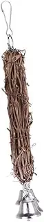 CIYODO Vine Ring Parrot Swing Hanging Chew Climbing Pet Bird Swing Bird Swings for Parrots Parakeet Twig Swing Bird Swing for Conures Rattan Random Color