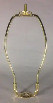 6" Brass Plated Lamp Harp with Base & Protective Coating, regular weight #HAR80