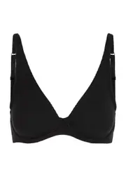 Simone PÉRÈLE Eugenie Ribbed Underwired Plunge bra - Black - 36C 36C