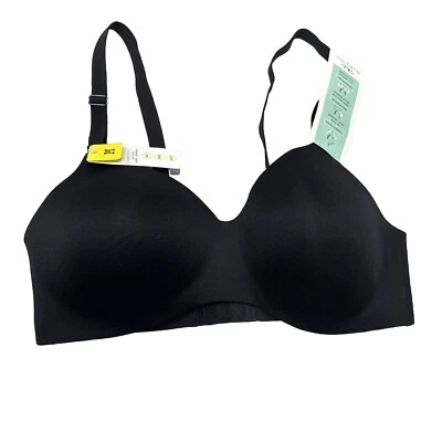 Playtex Womens Nursing Bra M Black Snap Adjustable Straps NWT 36d 36dd 38c/d