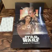 Star Wars Attack Of The Clones Movie Poster 11x17 General Mills Plus 1 SEALED