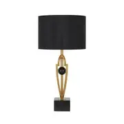 Telbix Lighting Vardo Metal Table Lamp - Black / Aged Gold