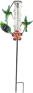 Rain Gauges Outdoors,Exquisite Outdoor Rain Gauge Hummingbird Glass Tube | Solar Brilliance Rain Gauges for Yard, Precise Water Gauge for Terrace Charm