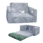 Toddler Couch,Toddler Chair Comfy, 2-in-1 Baby Seat Furniture Fold Out,