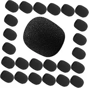 JOINPAYA 50pcs Microphone Windscreen Sponge Covers for Lapel Headset Durable Mic Shield Protection for Ktv Stage Performances Interviews Outdoor Events