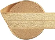 Generic Nine Looms Picot Loop Elastic Band for Sewing 2 Yard 1"" 25mm Old Gold Roll Spool Decorative Frilly Lace Stretchy Ribbon for Lingerie Underwear Sewing Trim (2Y Old Gold)