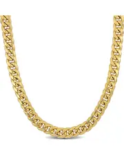 10K Italian Gold Miami Cuban Link Chain Necklace