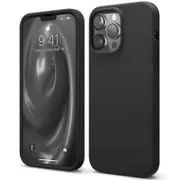 Silicone Phone Case For iPhone 12 Pro Shockproof Microfiber Lining - Black