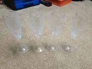 Cristal D'Arques-VINTAGE Durand Eternelle Champagne Flutes Set of 4 - BRAND NEW