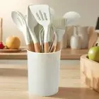 12Pcs Silicone Spatula Set Wooden Handle Non-Stick Spatula Set Kitchen Supplies