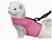 New Ferret Harness & Lead Pink Large Fits Girths 7” To 10”