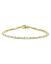 Meira T 14K Yellow Gold Diamond Tennis Bracelet