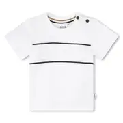 BOSS KIDSWEAR Infant White Short Sleeve Tee Shirt