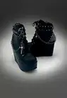 Demonia Pleaser Shoes Poison 101 Lace Up Front Side Zip Ankle Boot