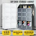 DIY Cube Shoe Box Cabinet Storage Cupboard Rack Organiser Stand 20/40/60 Pairs