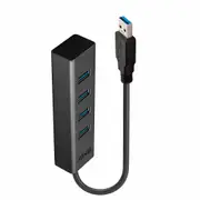 Lindy interface hub USB 3.2 Gen 1 (3.1 Gen 1) Type-A 5000 Mbit/s Black