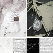 EOAJAFOU 2PCS Flat Lay Photo Backdrop Papers, 22x34 Inch Food Photography Backdrops Paper, Double Side Backdrop for Small Product Jewelry Cosmetics Beauty Skincare Makeup Table Top Shooting Prop