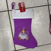 Disney Princess Sofia The First Purple Christmas Stocking Holiday Home Decor