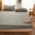 Waterproof Quilted Mattress Protector Breathable Mattress Cover Anti-Mite Anti-B