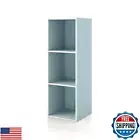 HOMES: INSIDE + OUT Apexa 3 Cube Storage Organizer Shelves, Stackable Wood Bo