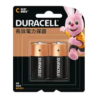 在飛比找樂天市場購物網優惠-DURACELL 金頂 2號 C 鹼性電池 2顆入 /卡