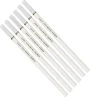 White Charcoal Pencil Set Blendable Glossy Sketch Pencils for Dark Paper Including 6 Pcs for Artists and Beginners Soft Medium Hard