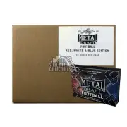 2022 Leaf Metal Draft Football Red, White and Blue 10-Box Case