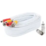 BNC Video Power Cable 30 Feet Pre-Made All-In-One Video Security Camera Cable Wi