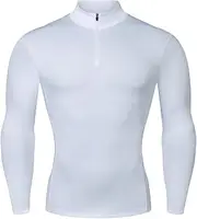[Generic] Mens Running Shirts Long Sleeve, Lightweight Quarter Zip Pullover Sweatshirt, Moisture Wicking Quick Dry Athletic Workout Shirts