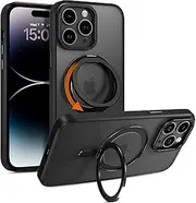 BENTOBEN Case for iPhone 14 Pro Max, Magnetic Slim iPhone 14 Pro Max Phone Case Compatible with MagSafe, 360° Rotatable Ring Stand Protective Cases for iPhone 14 Pro Max 6.7 inch, Black
