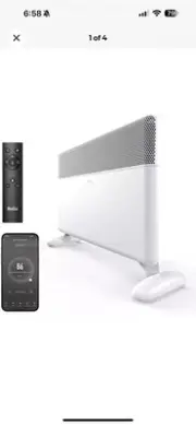Ballu Convection Panel Space Heater 1500W Whole Room Heater for Indoor w/ remote