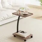 Small Side Table Narrow C Shaped End Table For Sofa Couch And Bed Bedroom
