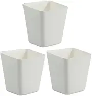 Mobestech 3pcs Small Hanging Bucket Wall Vase Hanging Storage Bins Macrame Shelf Wall Hanging Multi-Purpose Hanging Container Home Hanging Bucket Sundries White Plastic Cart Storage Bucket